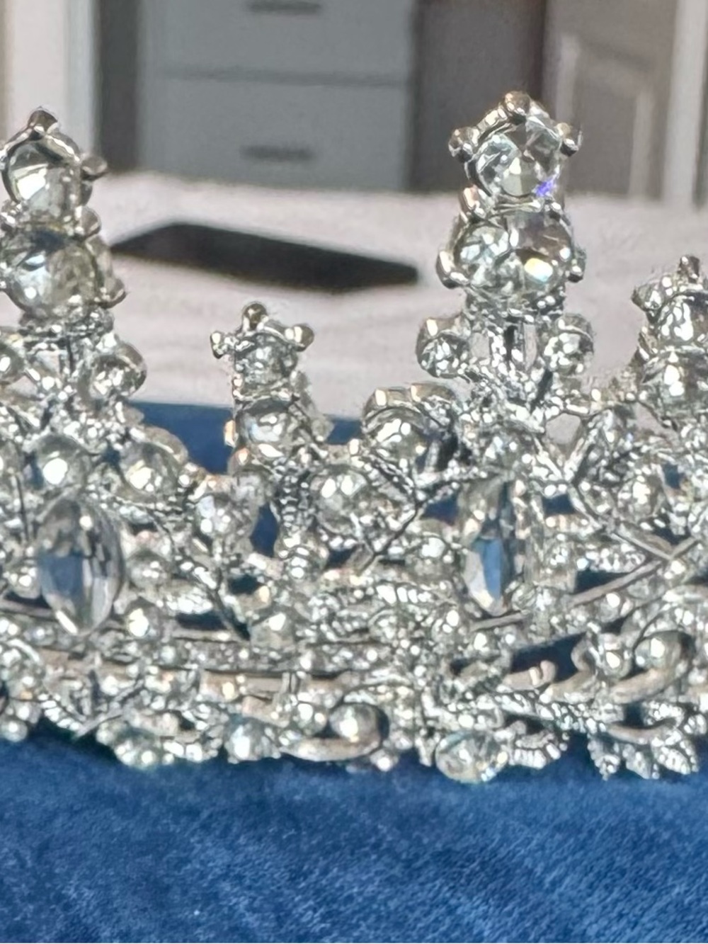 Silver Crystal Tiara Headpiece - Elegant Women’s Accessory